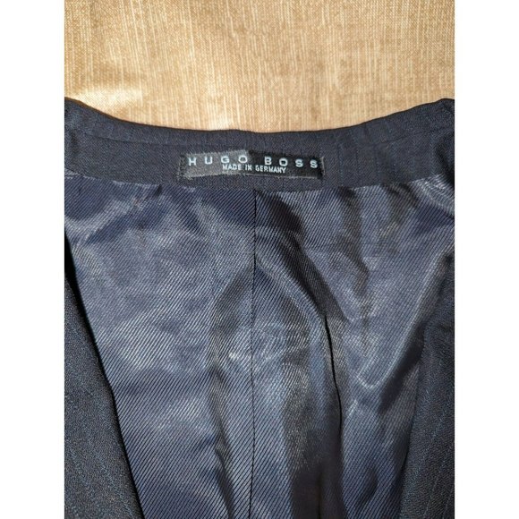 Hugo Boss Men's Single Breasted Black Blazer Virgin Wool 46R Lancaster/Smart - Picture 2 of 9